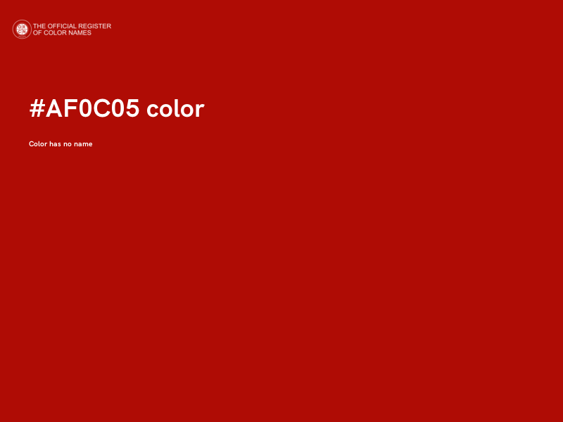 #AF0C05 color image