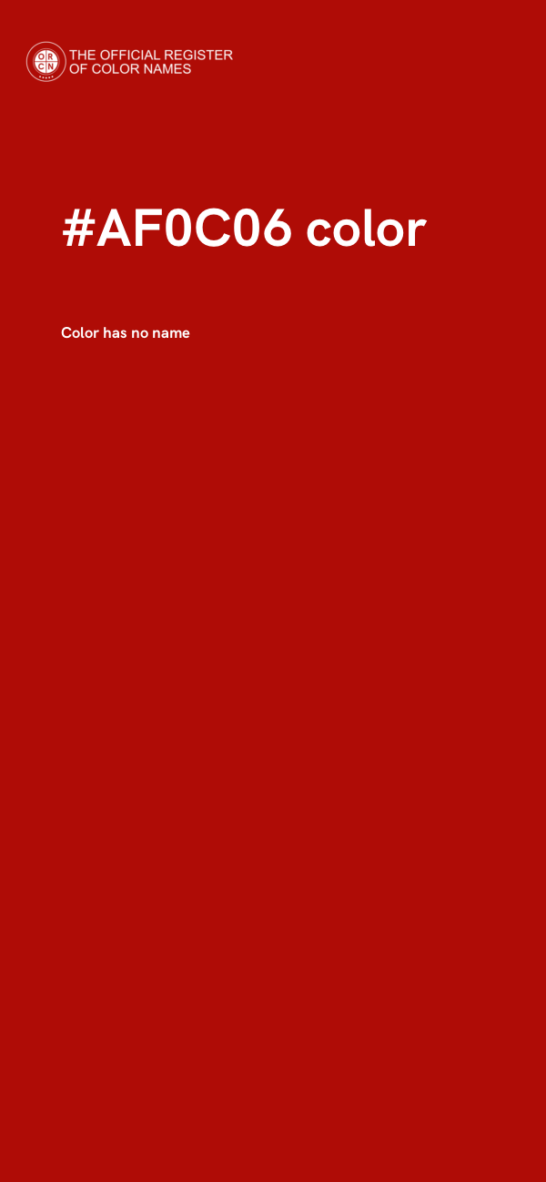 #AF0C06 color image