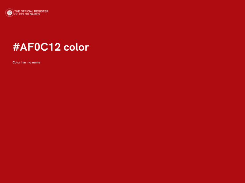 #AF0C12 color image
