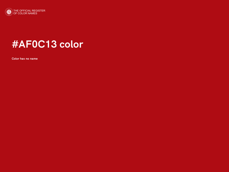 #AF0C13 color image