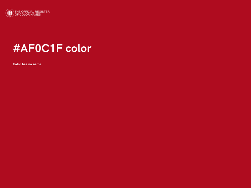 #AF0C1F color image