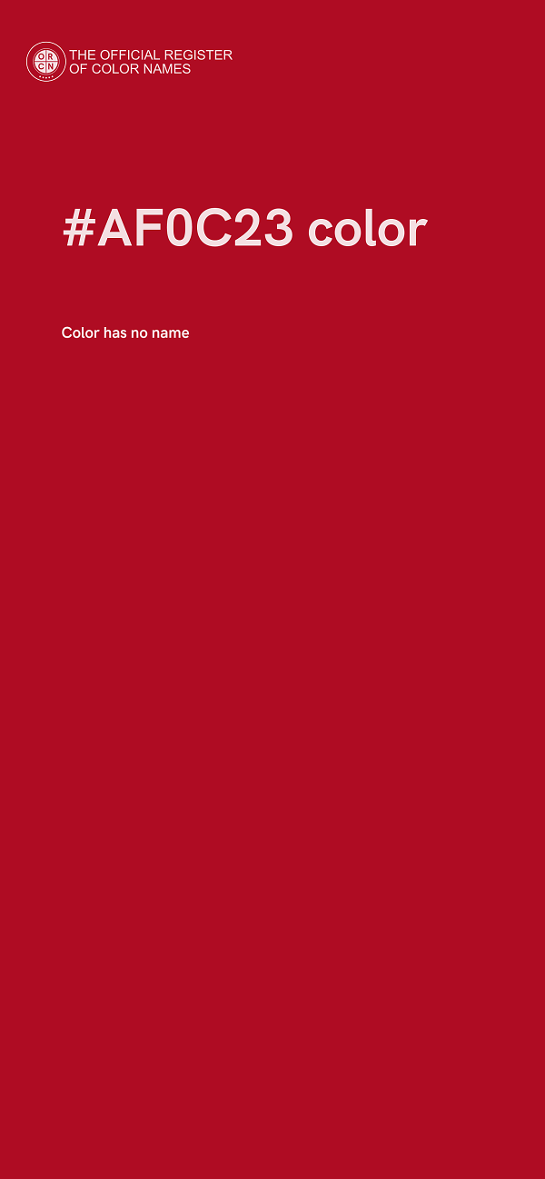 #AF0C23 color image