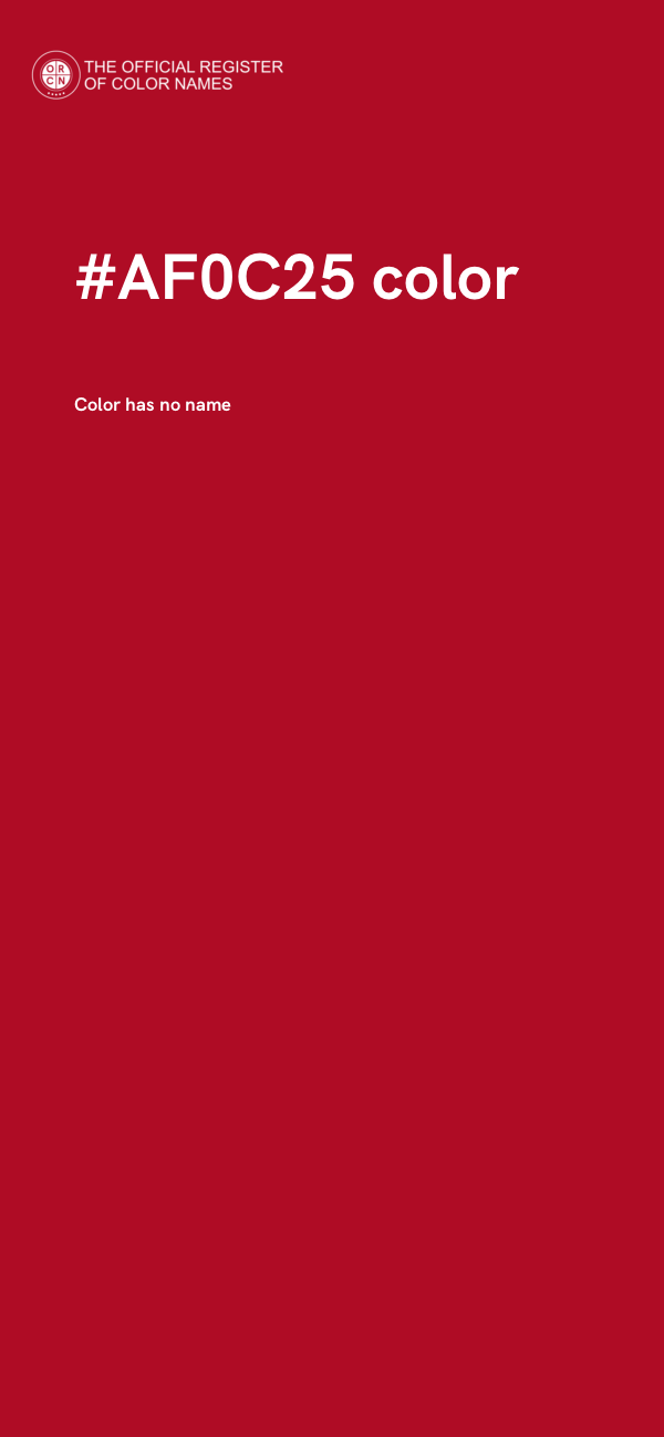 #AF0C25 color image