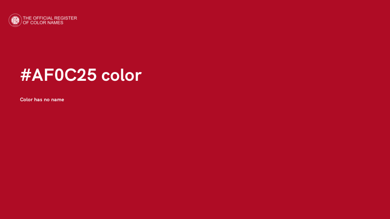 #AF0C25 color image