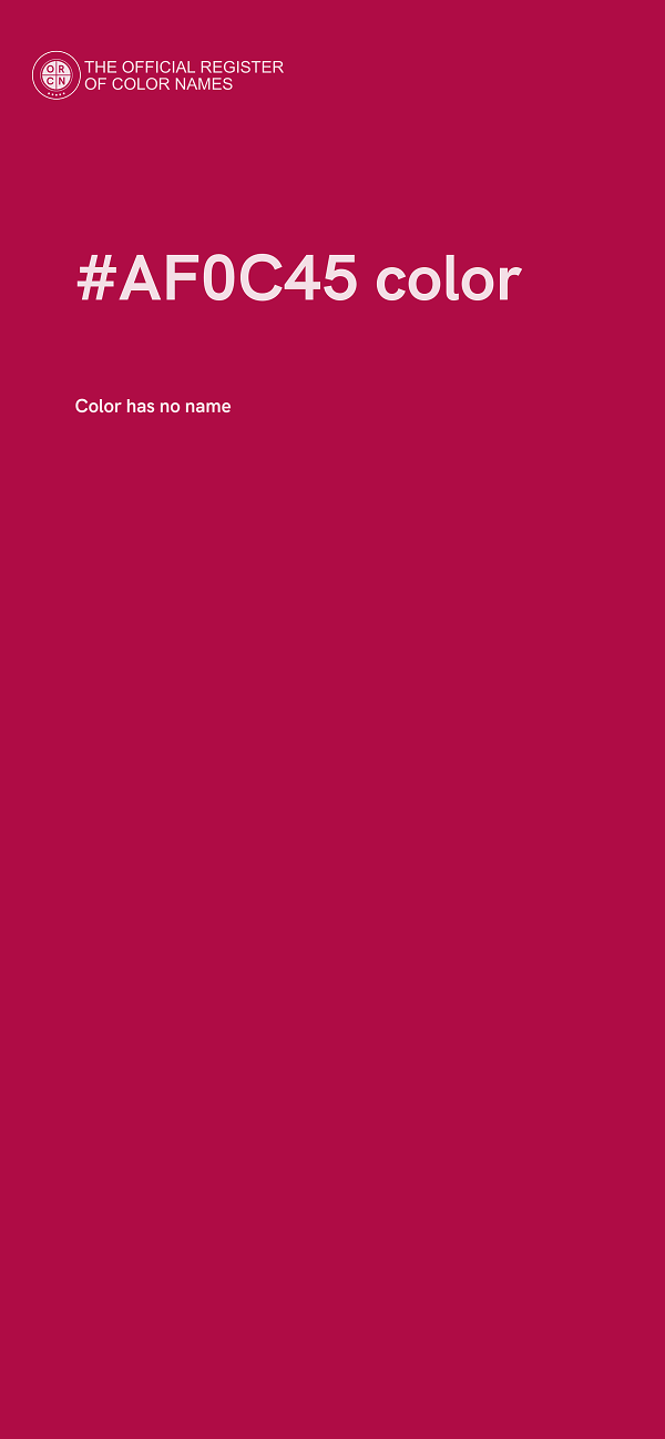 #AF0C45 color image