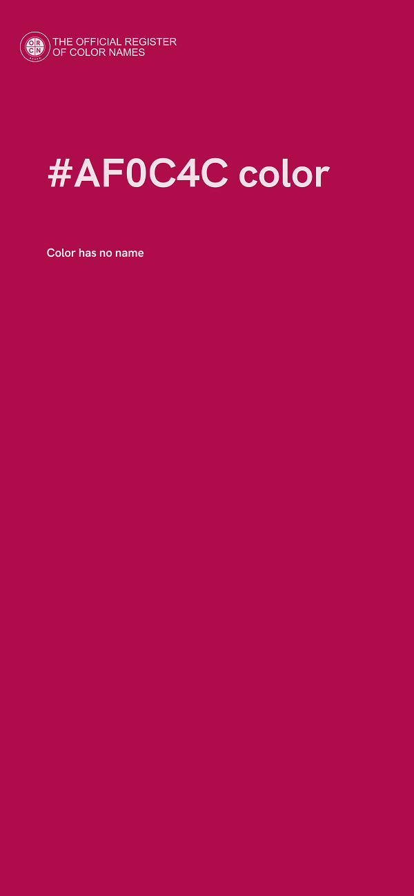 #AF0C4C color image