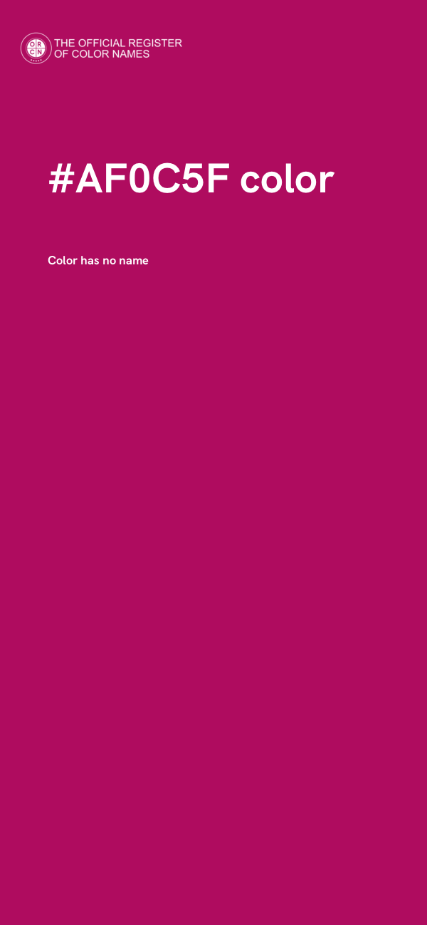#AF0C5F color image