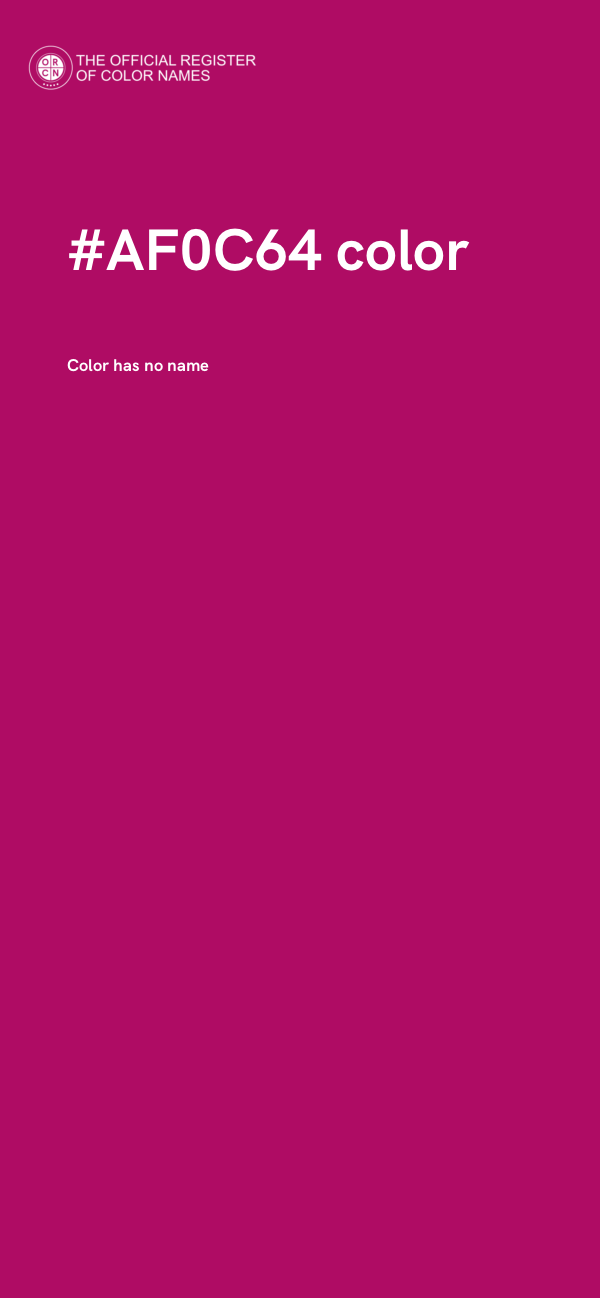 #AF0C64 color image