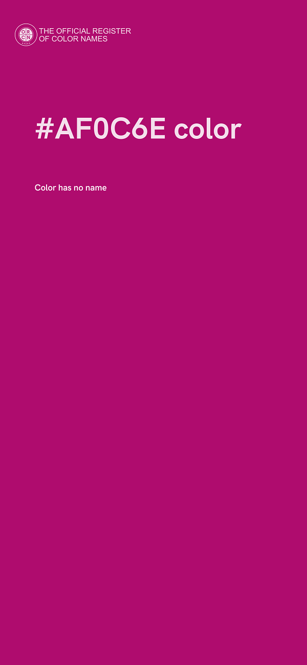 #AF0C6E color image