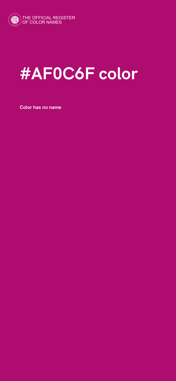 #AF0C6F color image