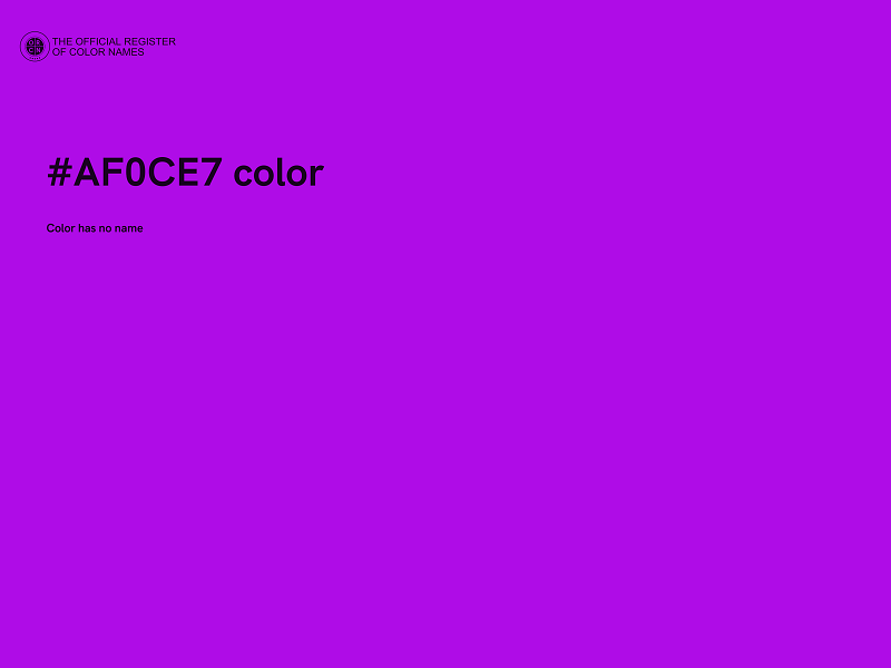 #AF0CE7 color image