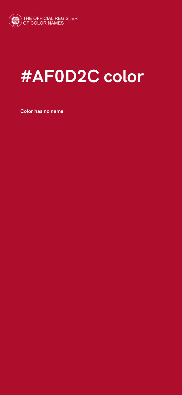 #AF0D2C color image