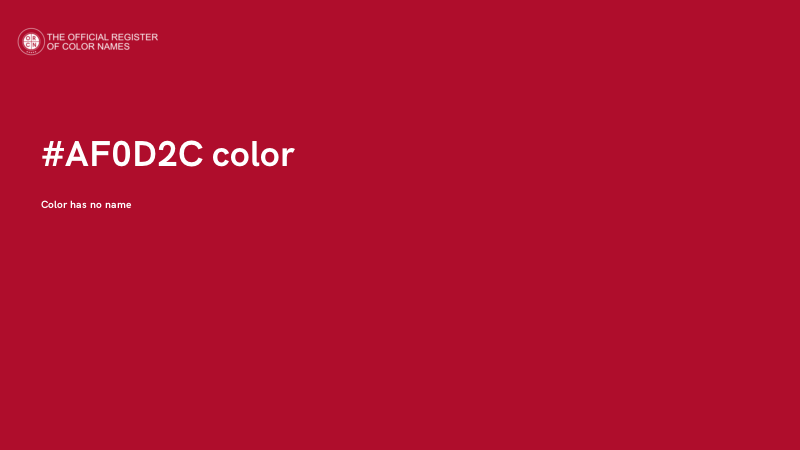 #AF0D2C color image