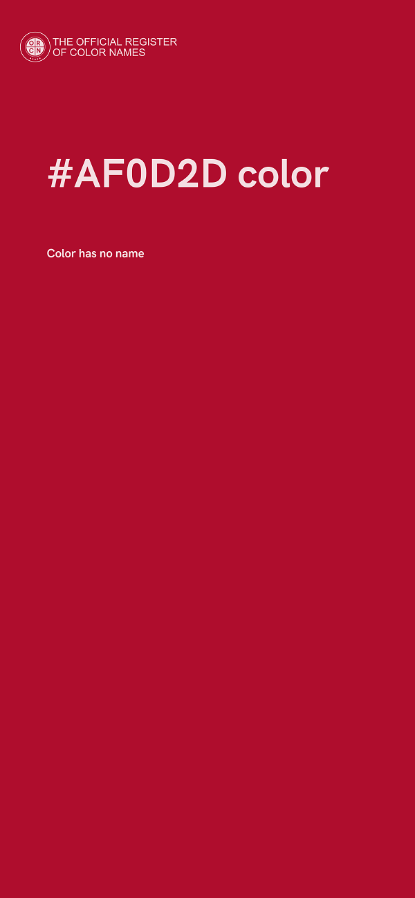 #AF0D2D color image