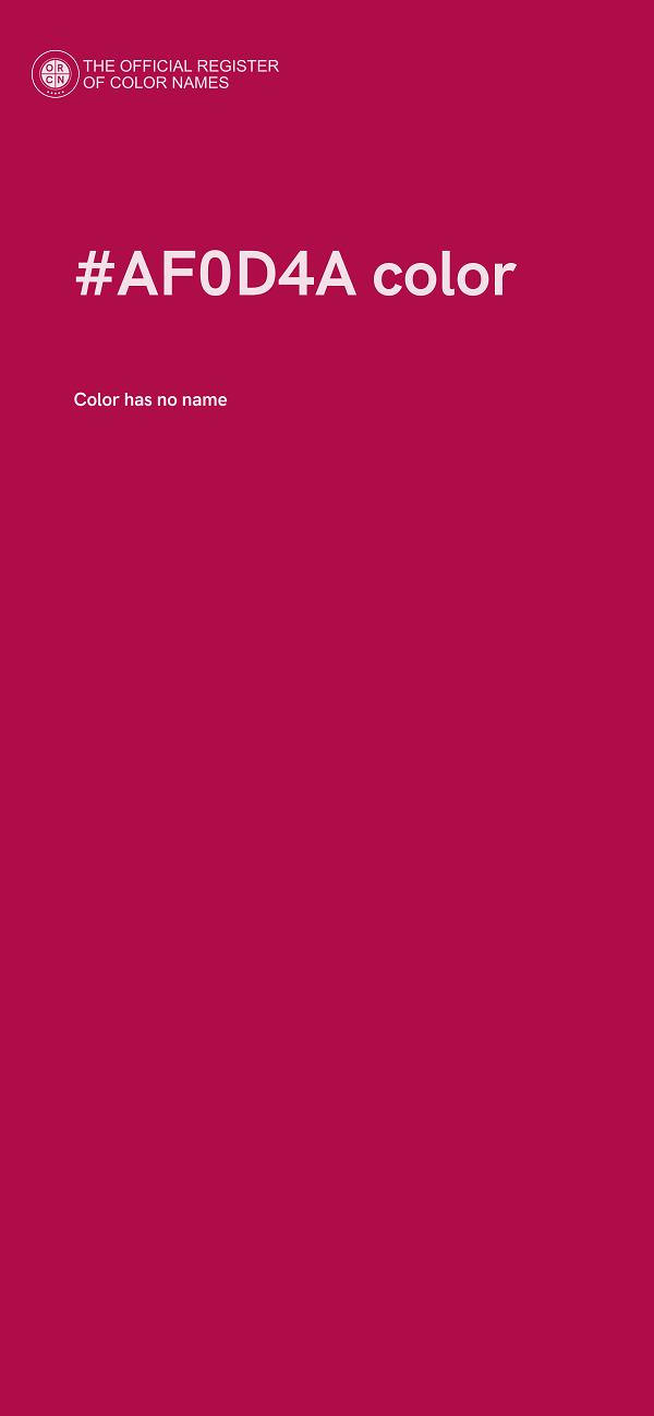 #AF0D4A color image