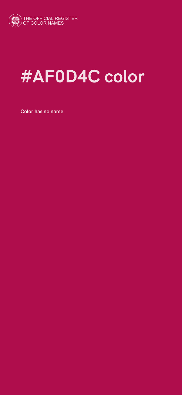 #AF0D4C color image