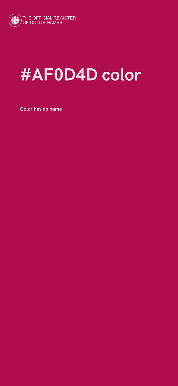 #AF0D4D color image