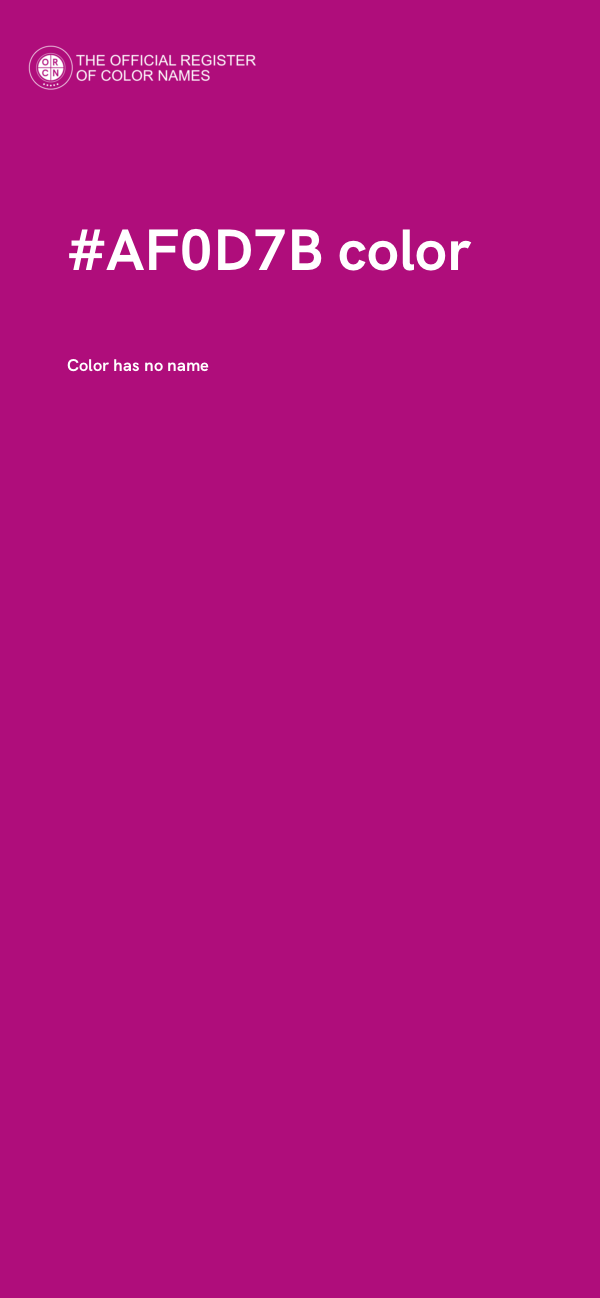#AF0D7B color image