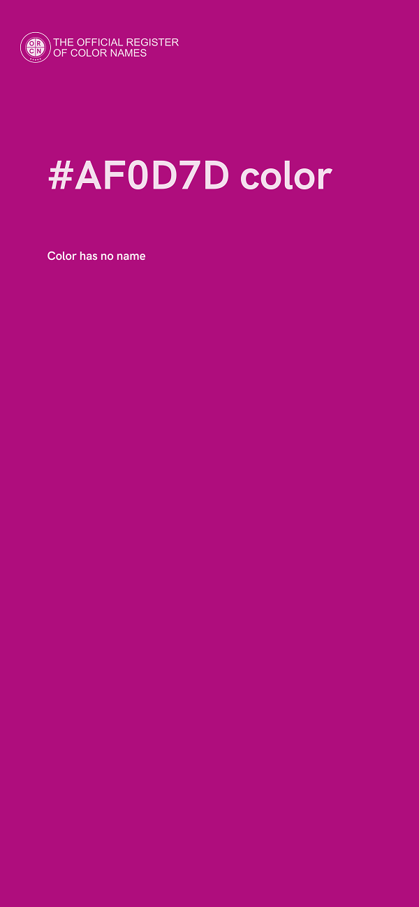 #AF0D7D color image