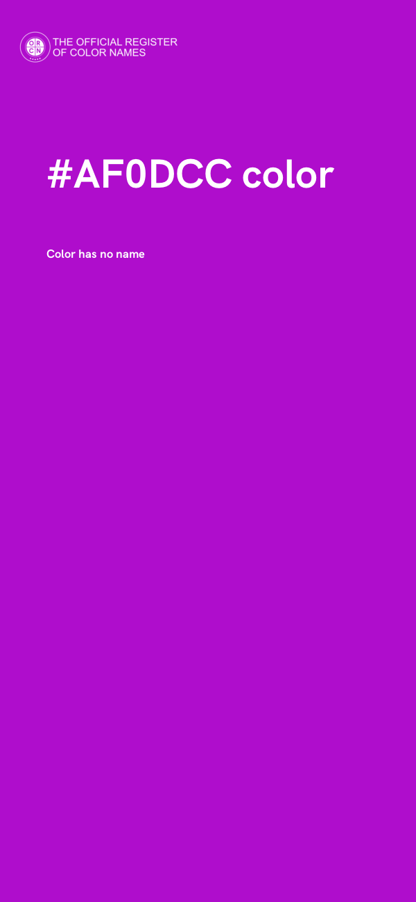 #AF0DCC color image