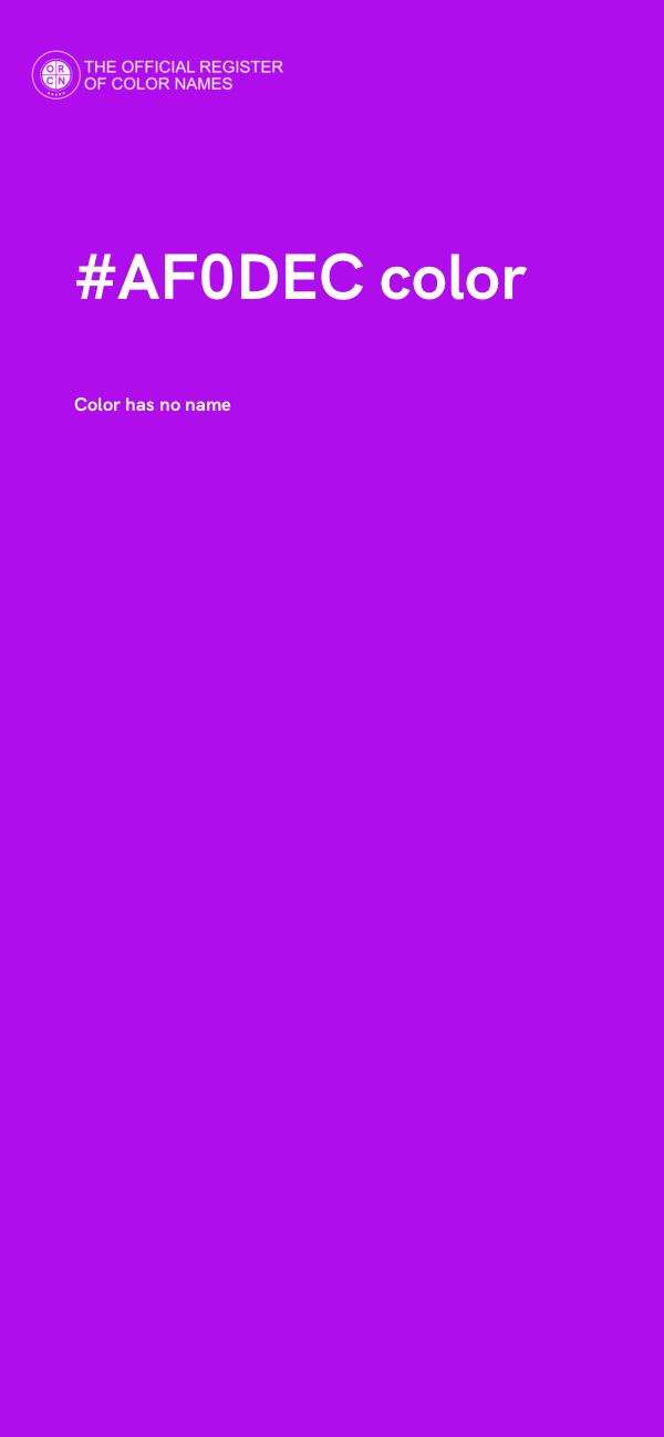 #AF0DEC color image