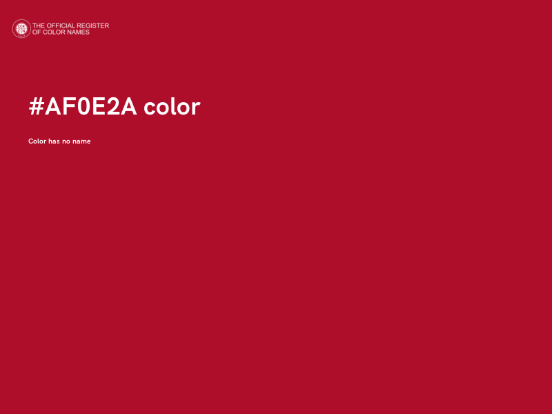#AF0E2A color image