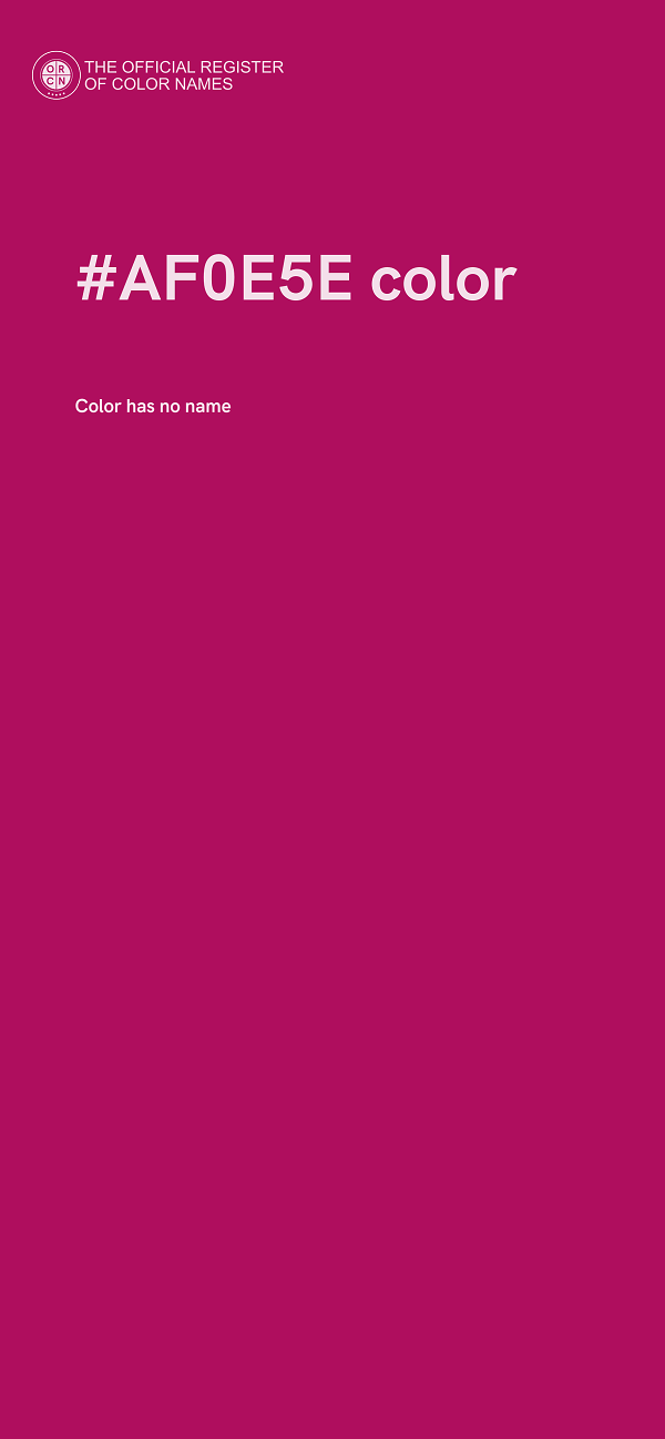 #AF0E5E color image