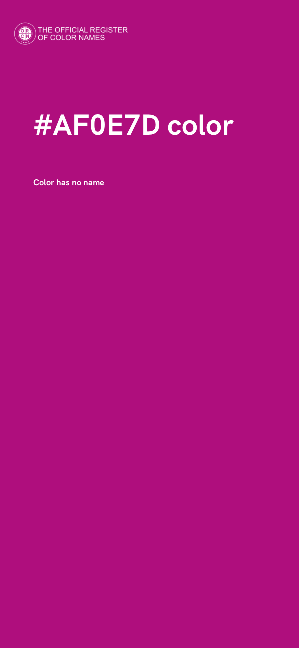 #AF0E7D color image