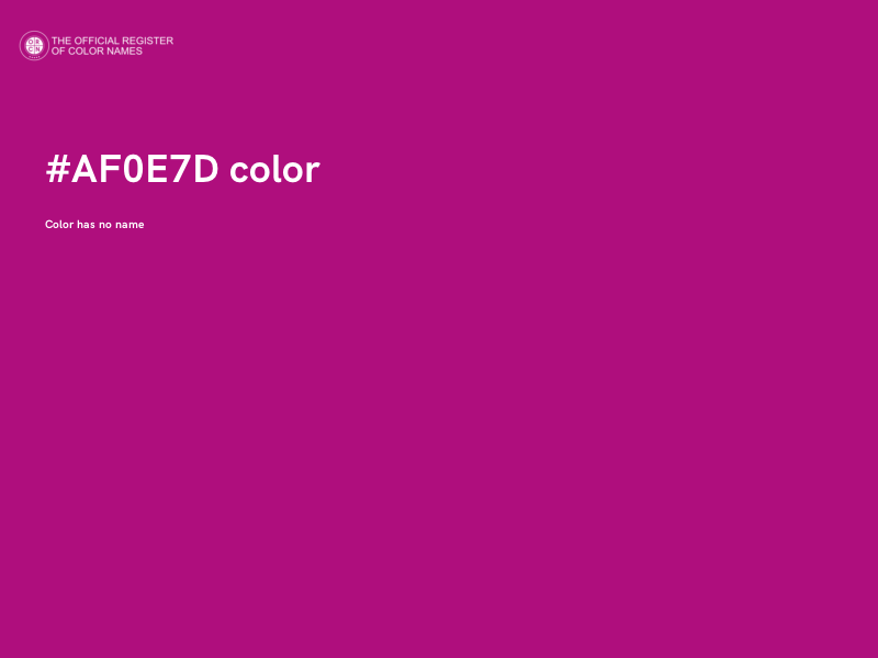 #AF0E7D color image