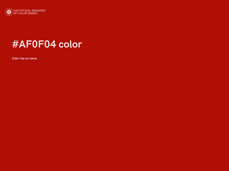 #AF0F04 color image