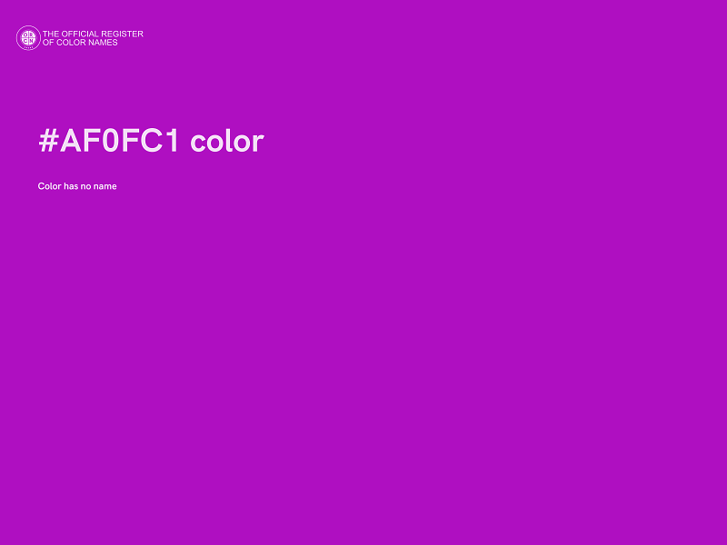 #AF0FC1 color image