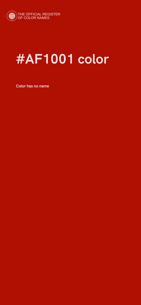 #AF1001 color image