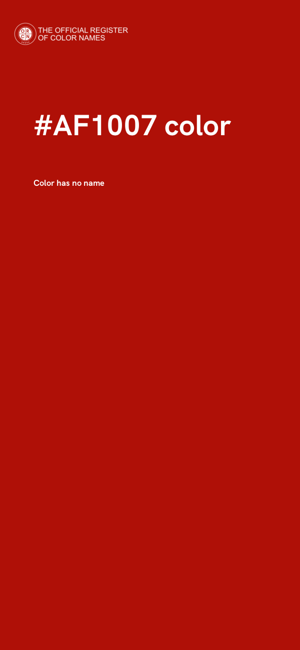 #AF1007 color image