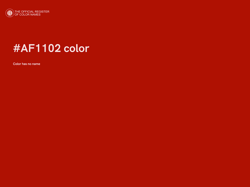 #AF1102 color image
