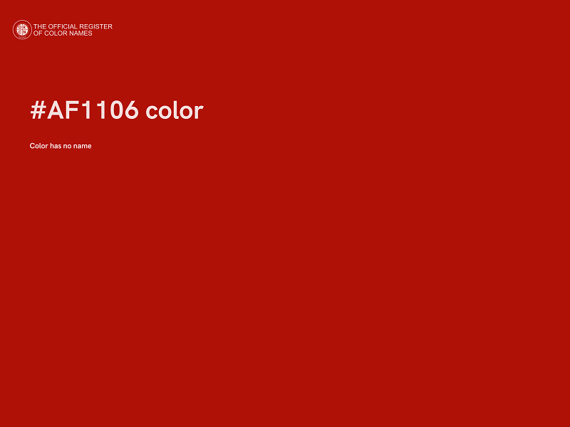 #AF1106 color image