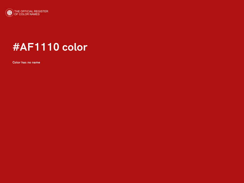 #AF1110 color image