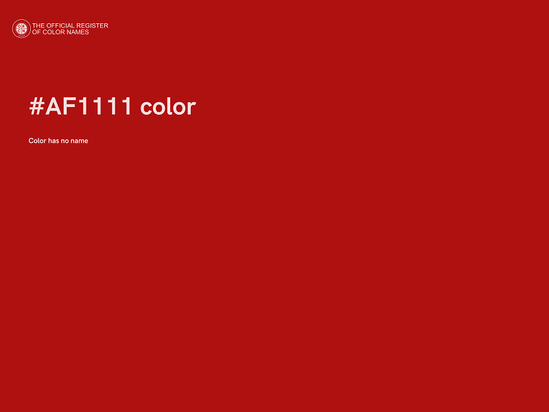 #AF1111 color image