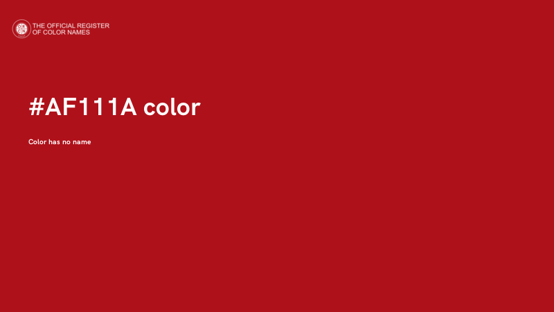 #AF111A color image