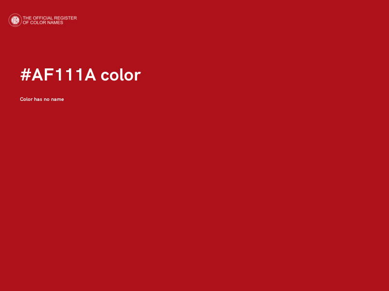 #AF111A color image