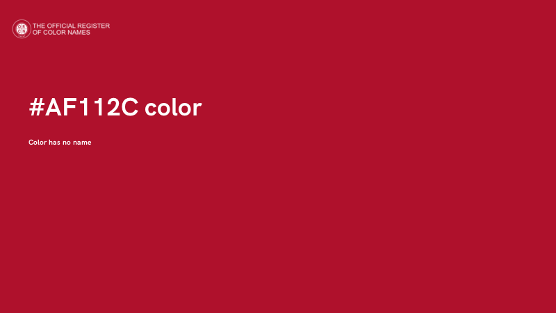 #AF112C color image