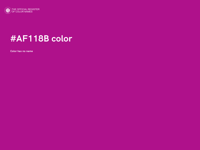#AF118B color image