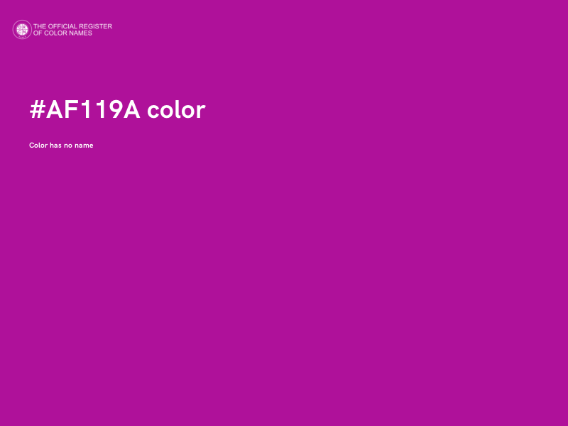 #AF119A color image