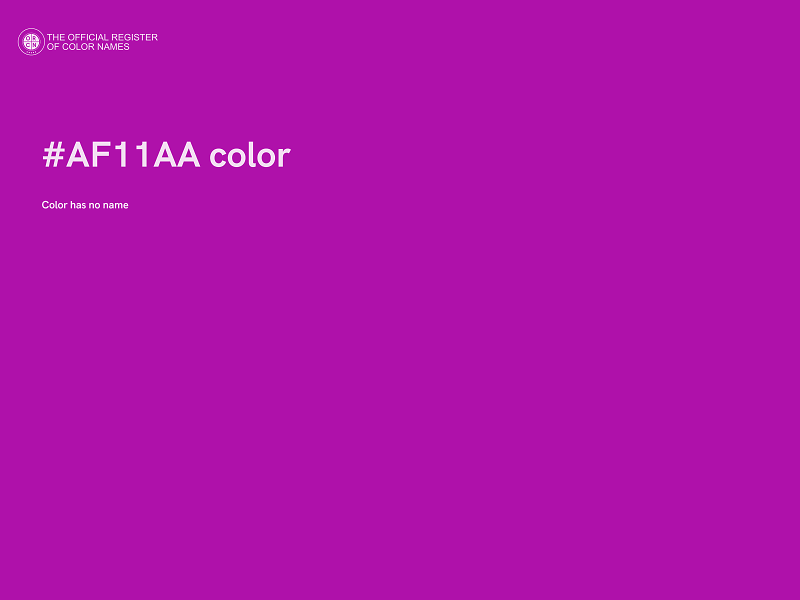 #AF11AA color image