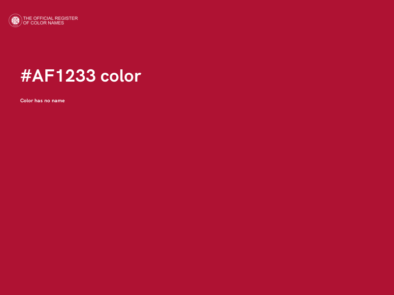 #AF1233 color image