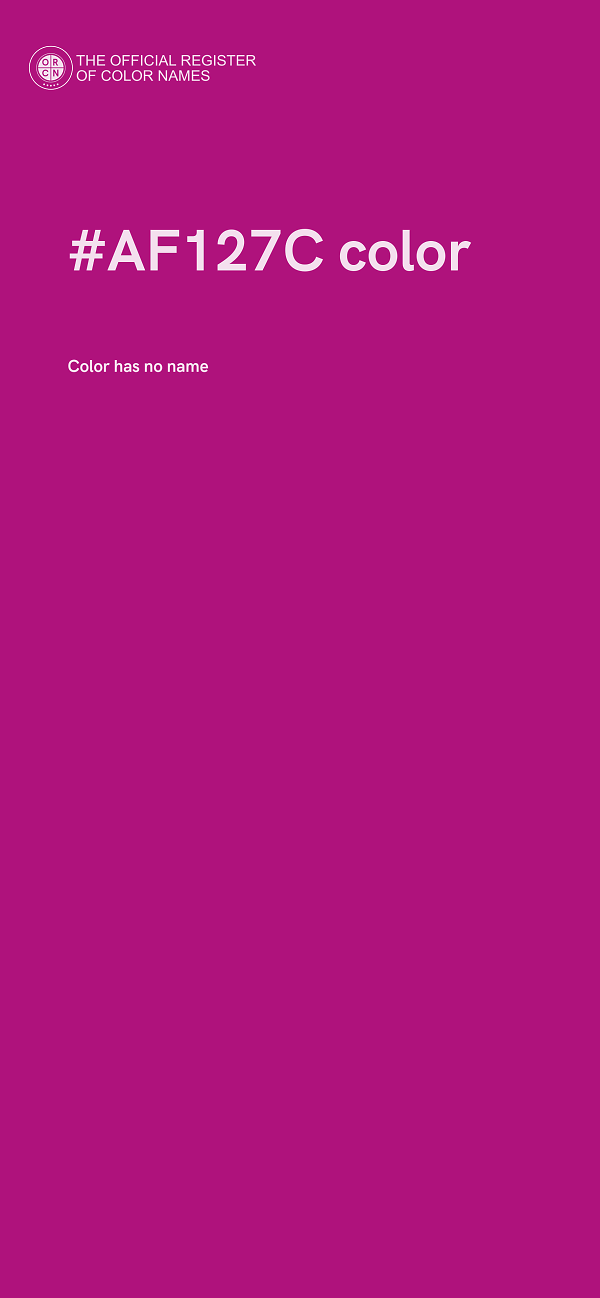 #AF127C color image