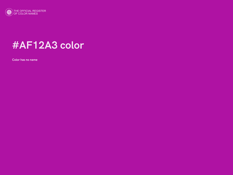#AF12A3 color image
