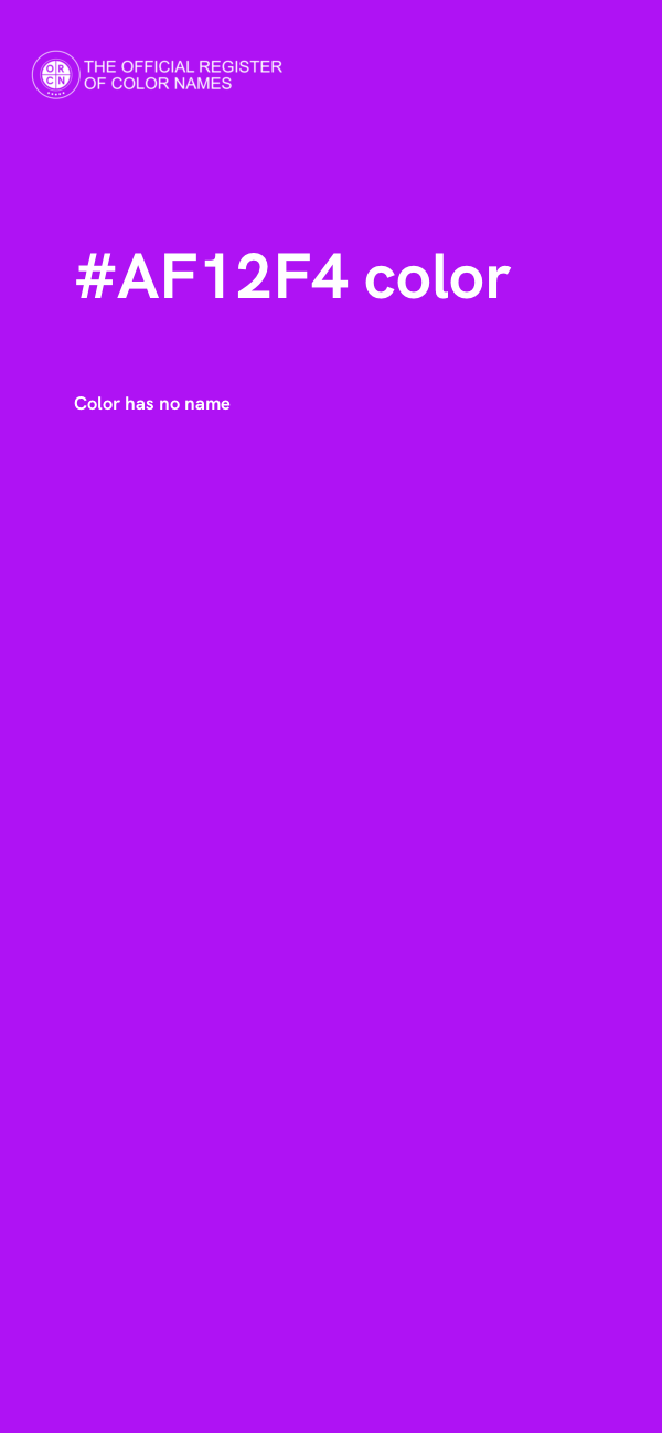 #AF12F4 color image