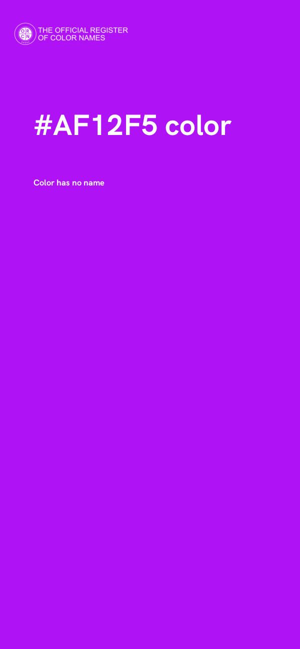 #AF12F5 color image
