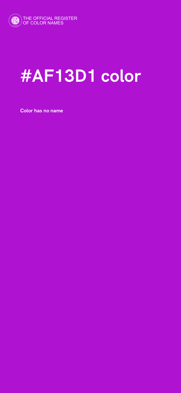 #AF13D1 color image