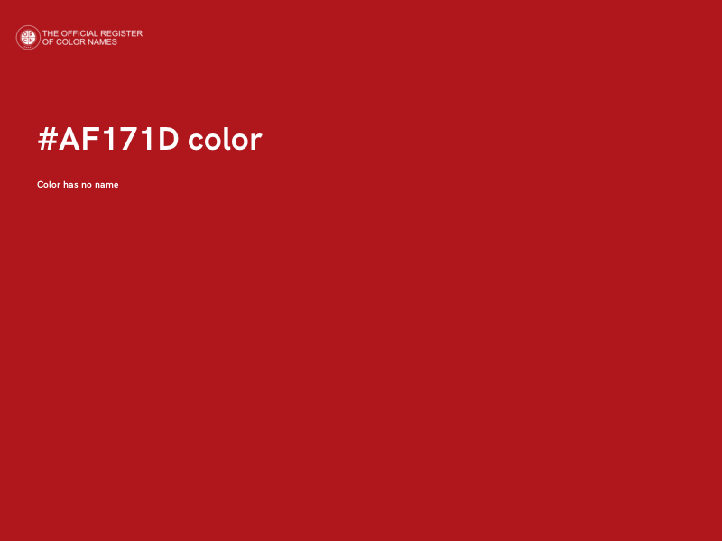#AF171D color image